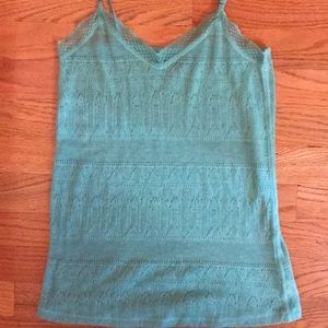 American eagle mint green knit tank top